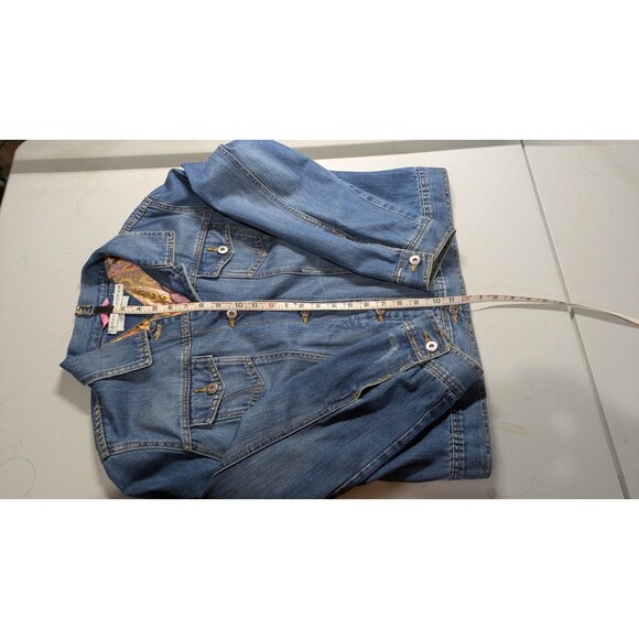 Tommy Hilfiger Women’s Jean Jacket Floral Lined Size XL - Picture 4 of 7